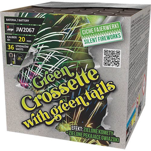 JW2067_CE - GREEN CROSSETTE WITH GREEN TAILS