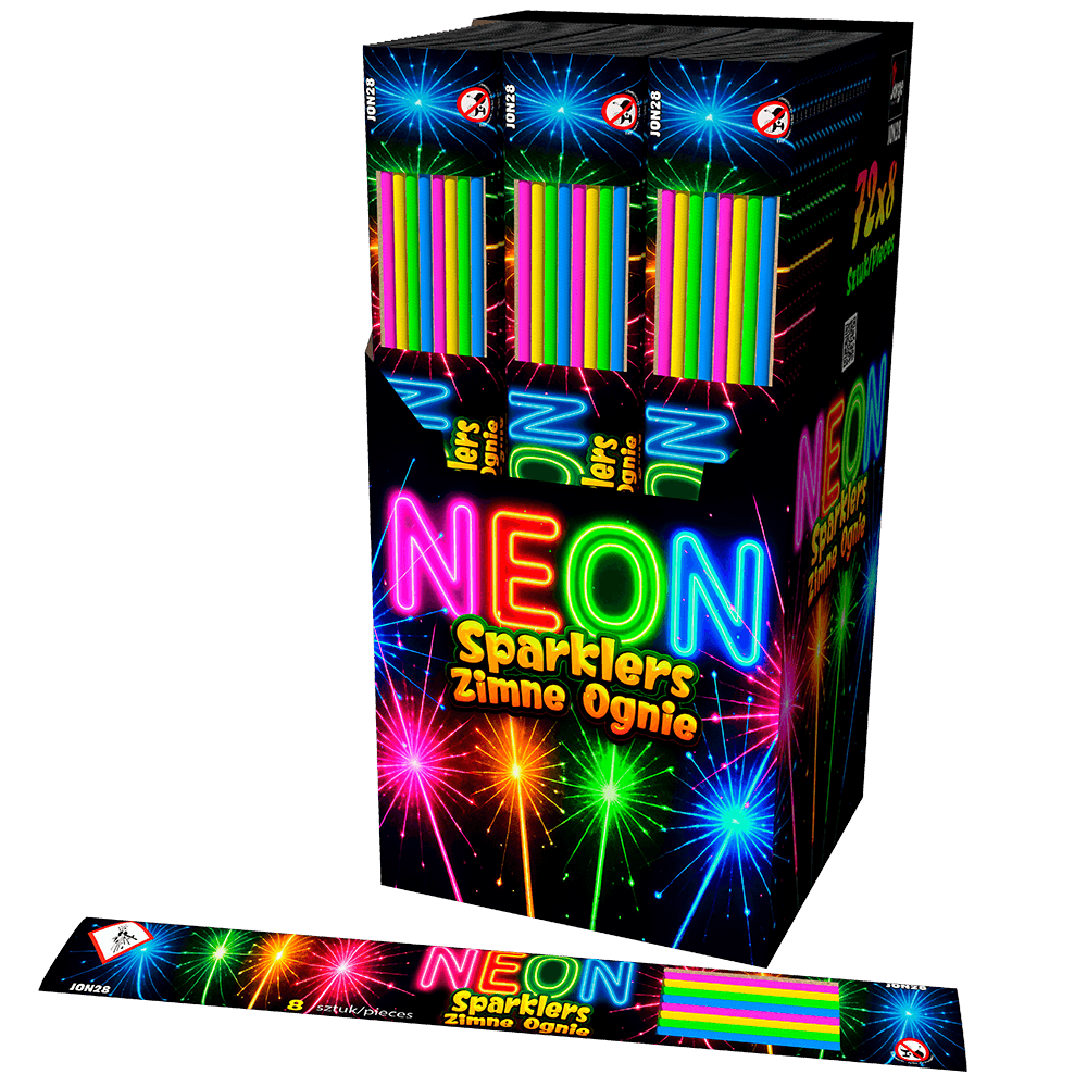 JON28_CE - NEON SPARKLERS / ZIMNE OGNIE