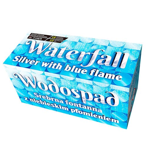 JF108/B_CE - WATERFALL - SILVER WITH BLUE FLAME
