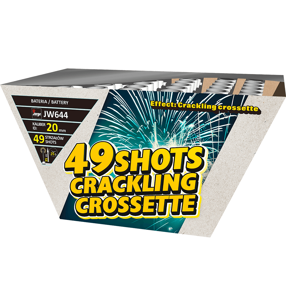 JW644_CE - 49 SHOTS CRACKLING CROSSETTE