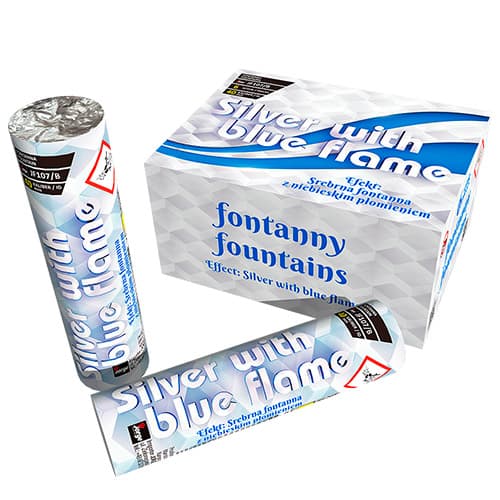 JF107/B_CE - SILVER WITH BLUE FLAME