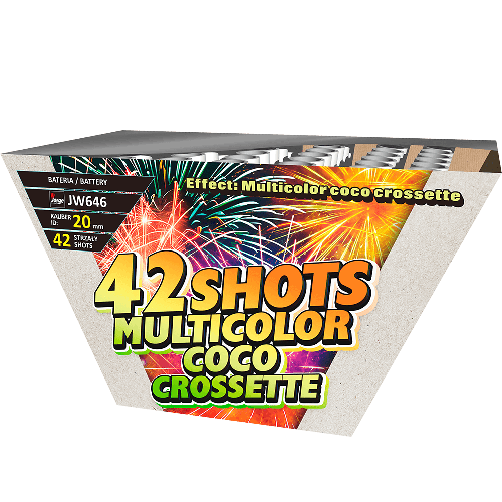 JW646_CE - 42 SHOTS MULTICOLOR COCO CROSSETTE